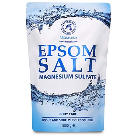 Epsom Salz Badesalz 1000g - 100% Natürliches Salz - Konzentrierte Magnesiumquelle - Lindert Muskelkater - Wohltuendes & Wärmendes - Stärkt Immunsystem - Körperpflege Cover
