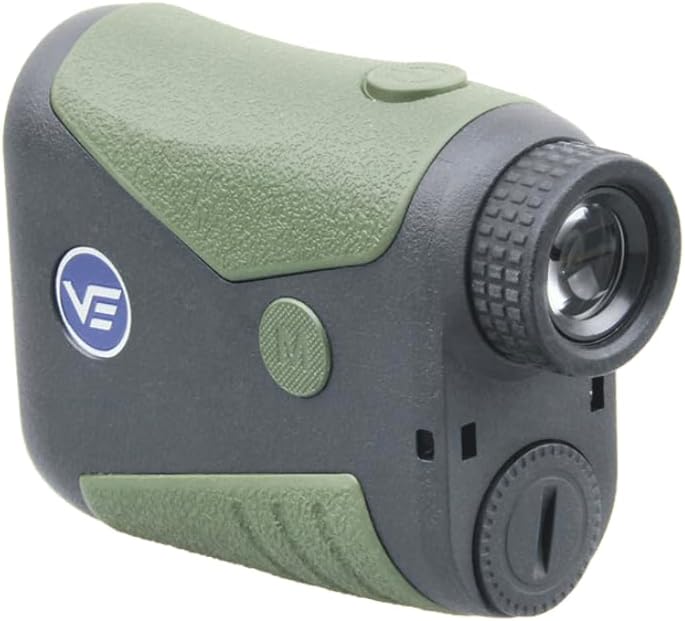 Tukangeun view of the Vector Optics Forester 6x21 OLED Rangefinder with eyepiece and mode button