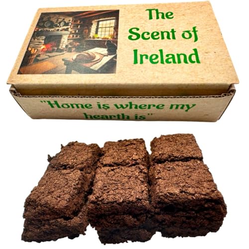 Irish Turf Peat Incense Scent of Ireland Gift Boxed Set with 12 Refill Sod Pieces