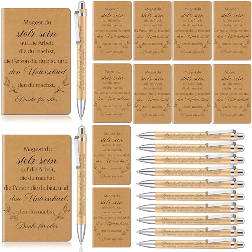 Set Regalo Ringraziamento Tenare - 12 Quadernini E 12 Penne Con Frasi Motivazionali, Colorati - Foto 9