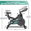 Indoor Cycling Bike Stationary - Exercise Bike for Home Cardio Workout with Comfortable Seat Cushion & Silent Belt Drive & Pad Holder