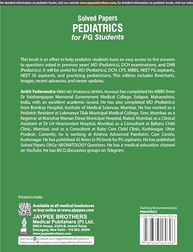 Image of SOLVED PAPERS PEDIATRICS FOR PG STUDENTS