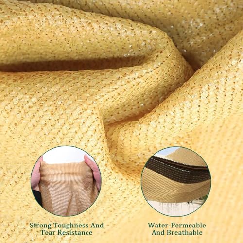 UV Protection Shade Cloth - Sun Shade Sail with Grommets, Breathable Garden Sunblock Net for Outdoor Patio, Greenhouse, and Kennel Cover (6.6 x 16.4 FT) - Image 5