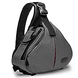 CADeN Camera Bag Sling Backpack Camera Case Waterproof with Rain Cover Tripod Holder, Compatible for DSLR/SLR Mirrorless Cameras (Canon Nikon Sony Pentax) and Accessories Grey