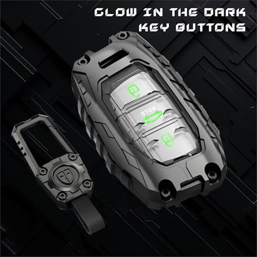 Image of STYLEOBJECT Waterproof Premium Transformer Series Soft Silicon with Keychain & 3 Button Metal Car Key Cover for Hyundai Creta, i20 , Xcent,Verna,Tucson,Elantra, i10,Venue