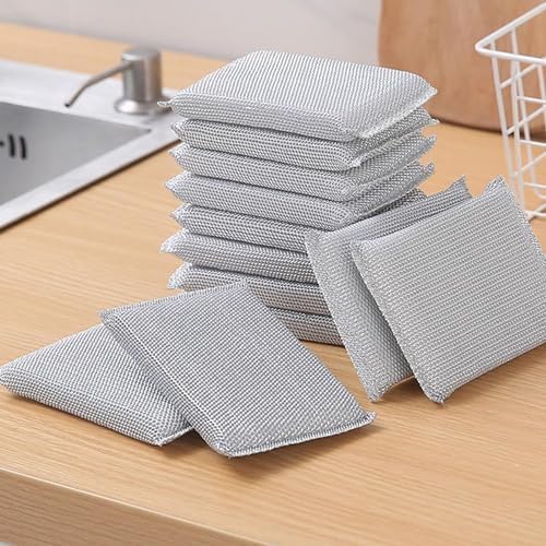 KHUNT ENTERPRISE Sponge Scrubber, Scrub Sponge for Utensil Cleaning, Scratch Proof Scrubber for Kitchen Utensils, Steel Wire Non-Scratch Reusable Dishwashing Sponge for Kitchen (B0DDT34KZR) Amazon Price History, Amazon Price Tracker