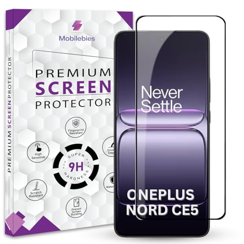 Image of Premium Tempered Glass Screen Protector Guard For Oneplus Nord CE5 5G (6.77 Inch, Pack of 1) | Edge to Edge Coverage With Easy to installation kit
