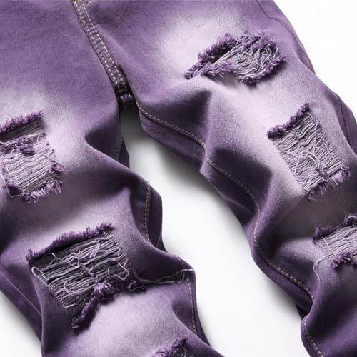 Boy's Skinny Fit Ripped Destroyed Distressed Jeans Fashion Kids Denim Pants Stretch Slim Casual Denim Jeans Pants4