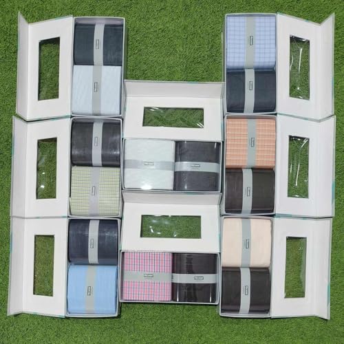 Image of Unstitched Plain Shirt and Trouser Fabric Combo Gift set - Cotton Blend Material - 2.25m Shirt Cloth - 1.20m Pant Cloth