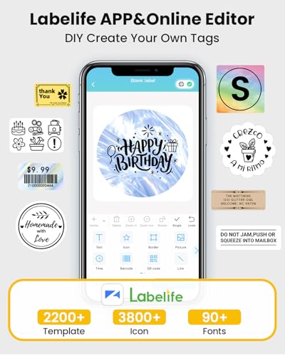 Image of 500PCS 2 Inch Circle Thermal Labels, Waterproof Thermal Sticker Labels for DIY Logo Design, Address, Food Labeling, Thanks Card, QR Code, Compatible with MUNBYN,JADENS,NeIko, ect Printer