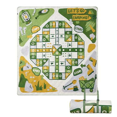 Generisch Manta de pícnic plegable y lavable a máquina, diseño de campo de juego, para jardín, parque, camping, salón, césped, festival, estadio