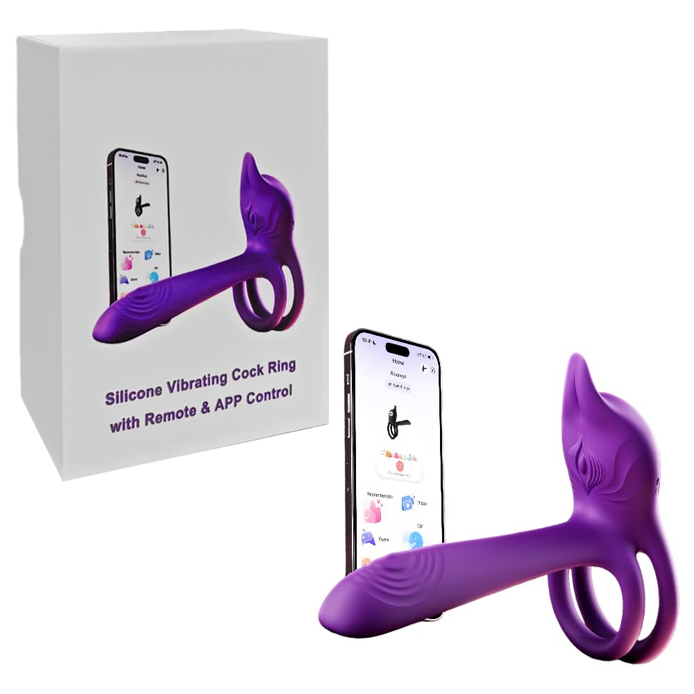 BeHorny Penis Cock Ring App Controlled Multi Speeds Silicone Rechargeable G-Spot/Clitoris Stimulator