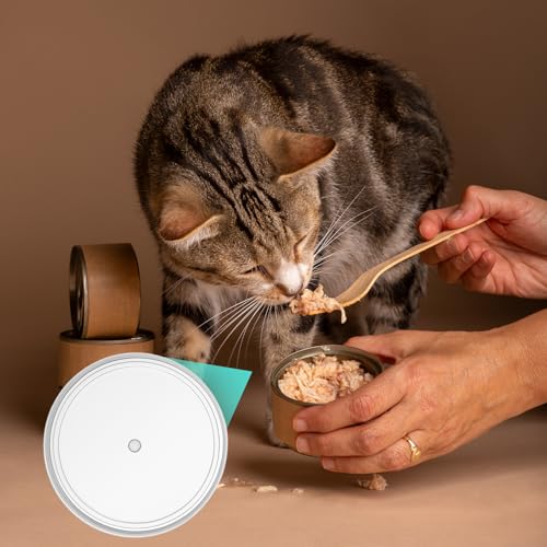 LXUEJIE 12 Stück Dosendeckel 400g, Deckel für Dosen Waschbar Dosendeckel Hundefutter Dosenverschluss Hundefutter für Futteraufbewahrung Tierfutterdosen(75mm)