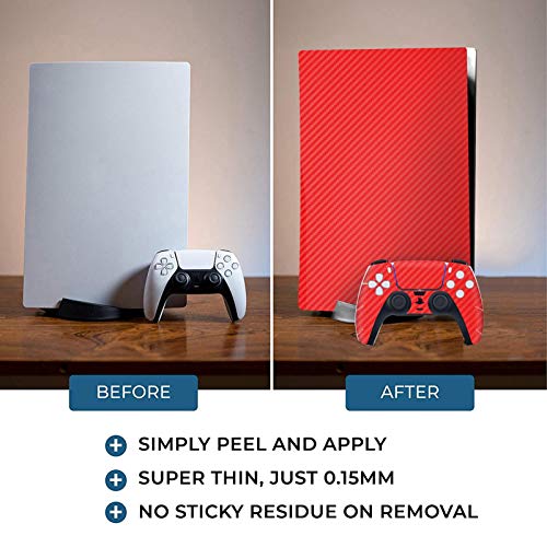 image for Hulzogul PS5 Console and Controller Skin, Carbon Fibre Stickers Decals