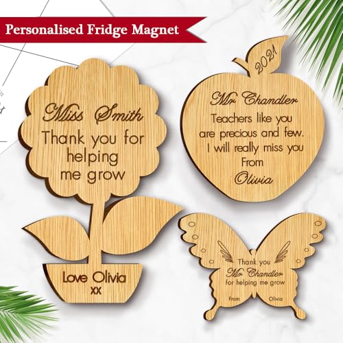 Imán de madera personalizado para profesores 10cm miniatura 4