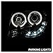 ACANII - For 2005-2011 Toyota Tacoma LED DRL Halo Ring Black Housing Projector Headlights Headlamps, Driver & Passenger