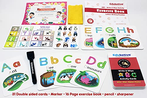 Image of ABC Letters (Pack of 6) Write & Wipe Reusable Activity Educational Game Birthday Return Gift Pack