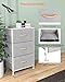 ROMOON Dresser for Bedroom, 3 Chest of Drawers, Fabric Nightstand with Organizer Storage Drawers, Small Closet Dresser for Bedroom, Closet, Entryway, Hallway, Nursery Room (Grey)