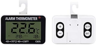 2 szt.Termometr do lodówki na lodówkę Cyfrowy termometr pokojowy z zamrażarką Miernik temperatury ze stojakiem biały