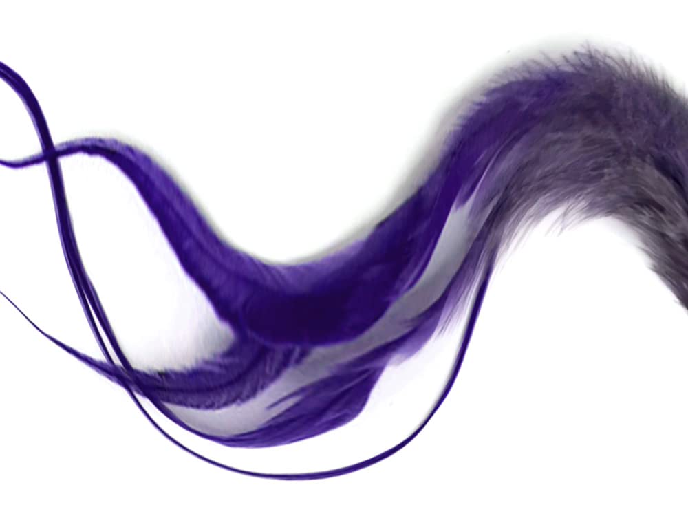 4 Pieces - Pandora Blendz Ombre Thick Long Whiting Farm Rooster Hair Extension Feathers Summer Craft Supply | Moonlight Feather