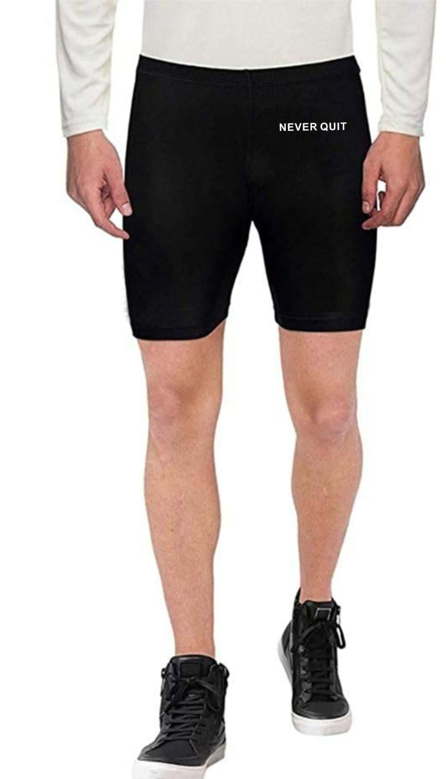 Compression Men's Shorts Tights (Nylon) Skins for Gym, Running, Cycling, Swimming, Basketball, Cricket, Yoga, Football, Tennis, Badminton & Many More Sports-image-12