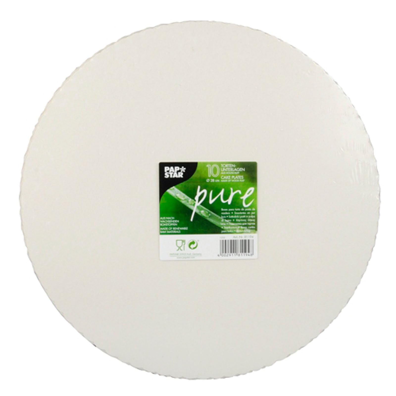 Sottotorta in cartone, rotondo, ø 28 cm, bianco, 220 pezzi