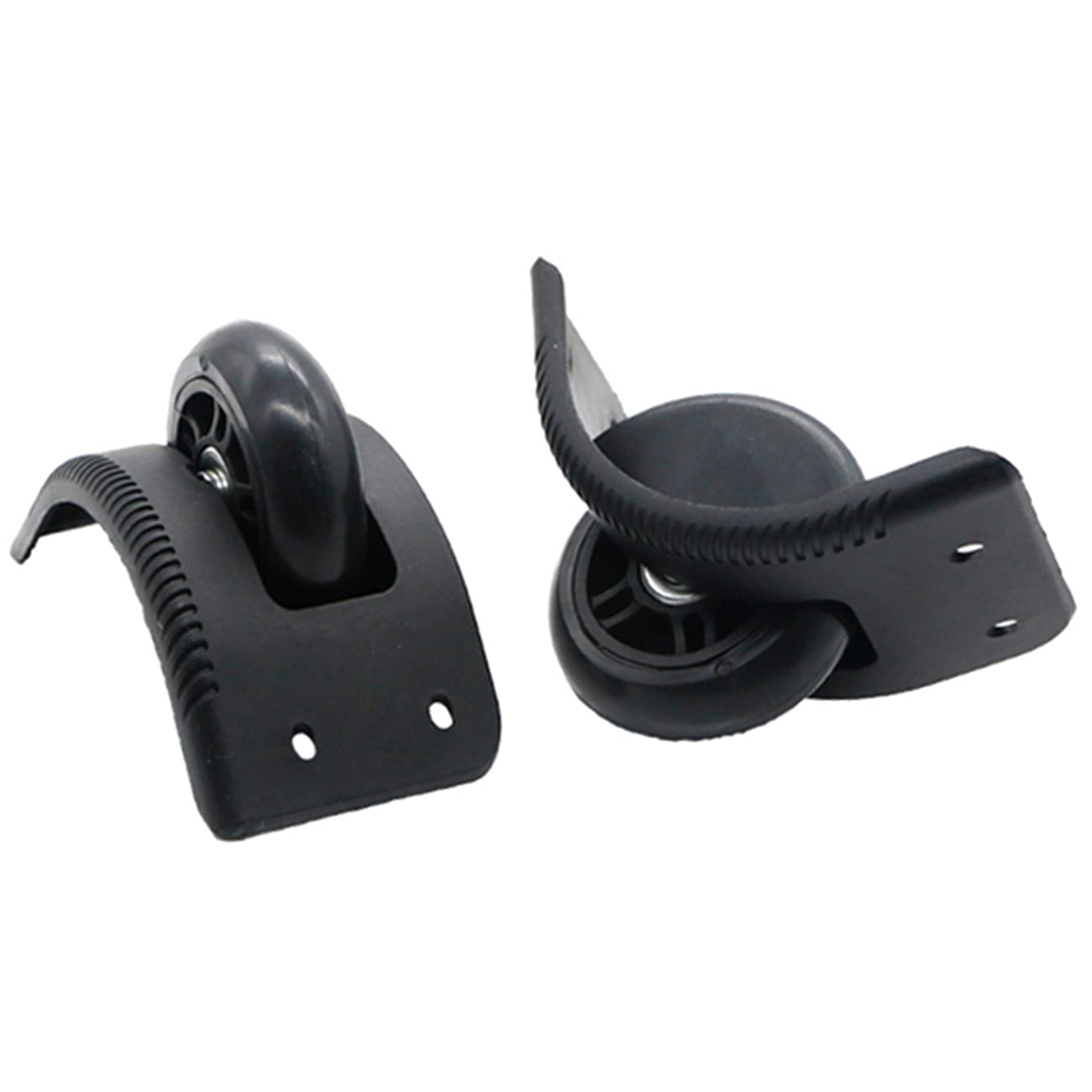 Ruedas Ruedas for Muebles Ruedas giratorias Un par de Ruedas direccionales Ruedas de Equipaje de Repuesto for Maletas Reparación de Estuches de Viaje (DL-D003) (Negro-A) (Color: Negro a)