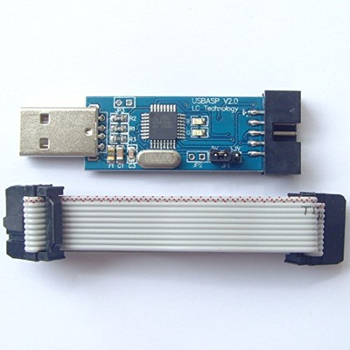 NOYITO 51 AVR ATMEGA8 Programmateur USBASP USB ISP Downloader 10 Broches Programmateur USB 3,3 V 5 V Avec Câble 15,2 Cm De Longueur Compatible Avec Programmateur AVR ATMEGA8 (lot De 2