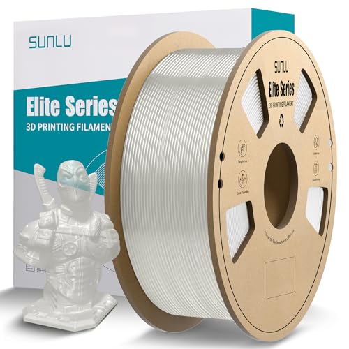 SUNLU Official Elite PETG Filament 1.75mm - 1kg(2.2lbs) Strong 3D Printer Filament, 1.75mm Dimensional Accuracy +/- 0.02mm, 320 Meters, Transparent B-petg-transparent