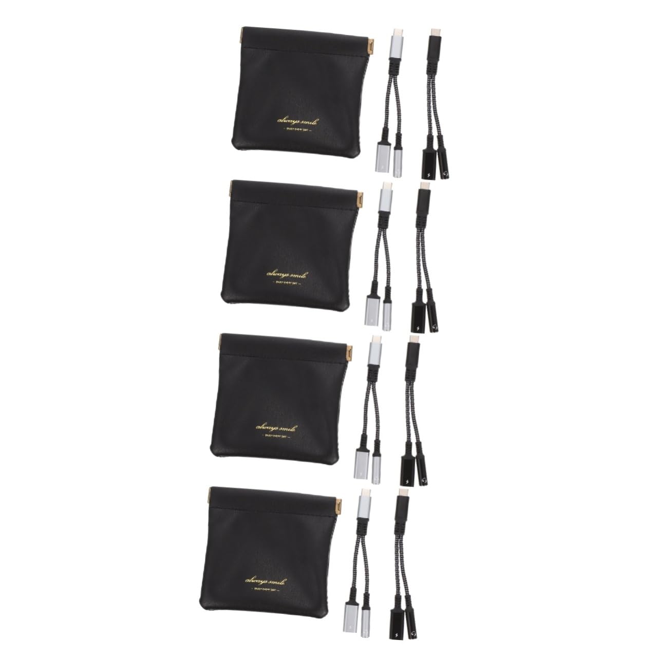 PartyKindom 4 Stück Typc Kopfhörer Schalter Adapter Für Kopfhöreranschluss Typ c Adapter Typ c Auf 3,5 Mm 3,5-mm-Audio 5mm Charger USB Hähnchen Essen Aluminiumlegierung