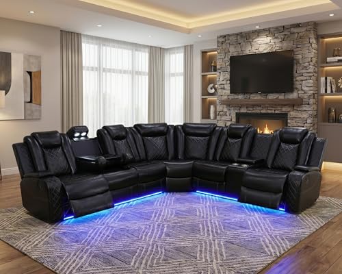 Ocstta Power Recliner Sectional Couch for Living Room, Breat...