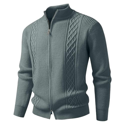 Cárdigan de punto jacquard de cuello alto para oficina y cenas