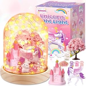 RDDAIPE DIY Niños Luz de la Noche Unicornio, Lampara Unicornio Niña Manualidades, Unicornio Juguete Niña 3 4 5 6 7 8 9 Años, Unicornio Juegos Niña Niños 10 11 Años, Unicornio Regalos Niñas 3-12 Años