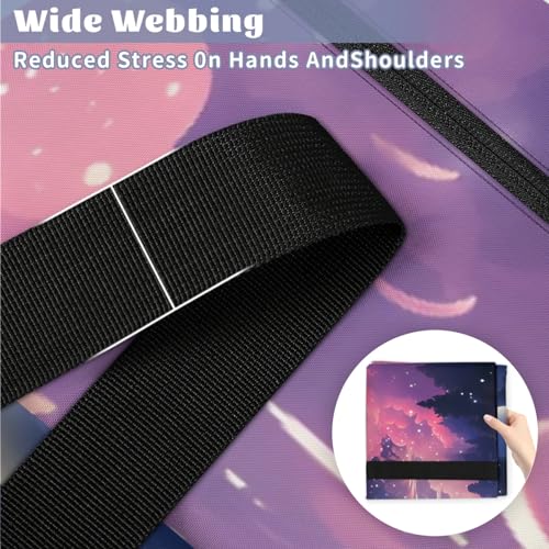 Colorful Galaxy Extra Large Moving Bags Heavy Duty Storage Bags Mystical Galaxy Cloth Wrap Around Handles Double Zipper Reusable Convenient Foldable Storage Tote for Travel Camping Space Save4