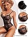 Avidlove Women Lingerie Bodysuit Lace Teddy Snap Crotch V Neck Cut Out One Piece Babydoll Underwire
