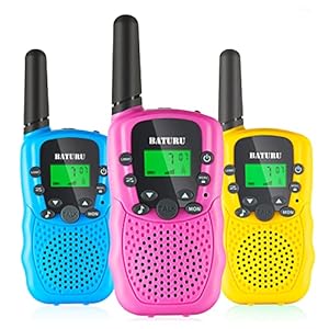 BATURU Walkie Talkies for Kids 3 Miles Long Range, Durable Walkie Talkie with 47″ Shatter Resistance, Clear Sound and Easy Operation Toys for Kids Age 5-12 for Camping, Hiking, Outside Adventure