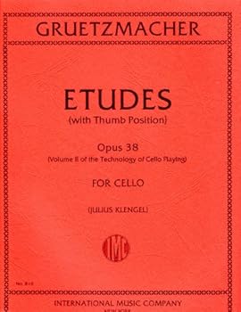 Paperback Gruetzmacher: Etudes with Thumb Position, Opus 38 - Cello Book