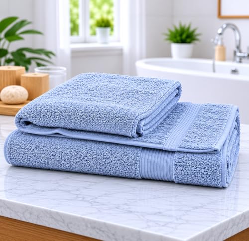 Image of Luxury Bath Towel for Men & Women | Ultra Soft & Super Absorbent 600 GSM Premium Cotton Feel Towel | Large Size 70 x 140 cms | Quick Dry Daily Use Bathroom Towel | 1 Piece - Navy Blue
