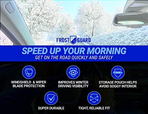 FrostGuard Pro | Premium Winter Windshield Cover for Ice and Snow with Wiper Blade Cover | XL Size Car Windshield Cover, Black | Fits Most Cars, Sedans, Small Trucks and SUVs – 70 x 41 Inches - Thumbnail 4