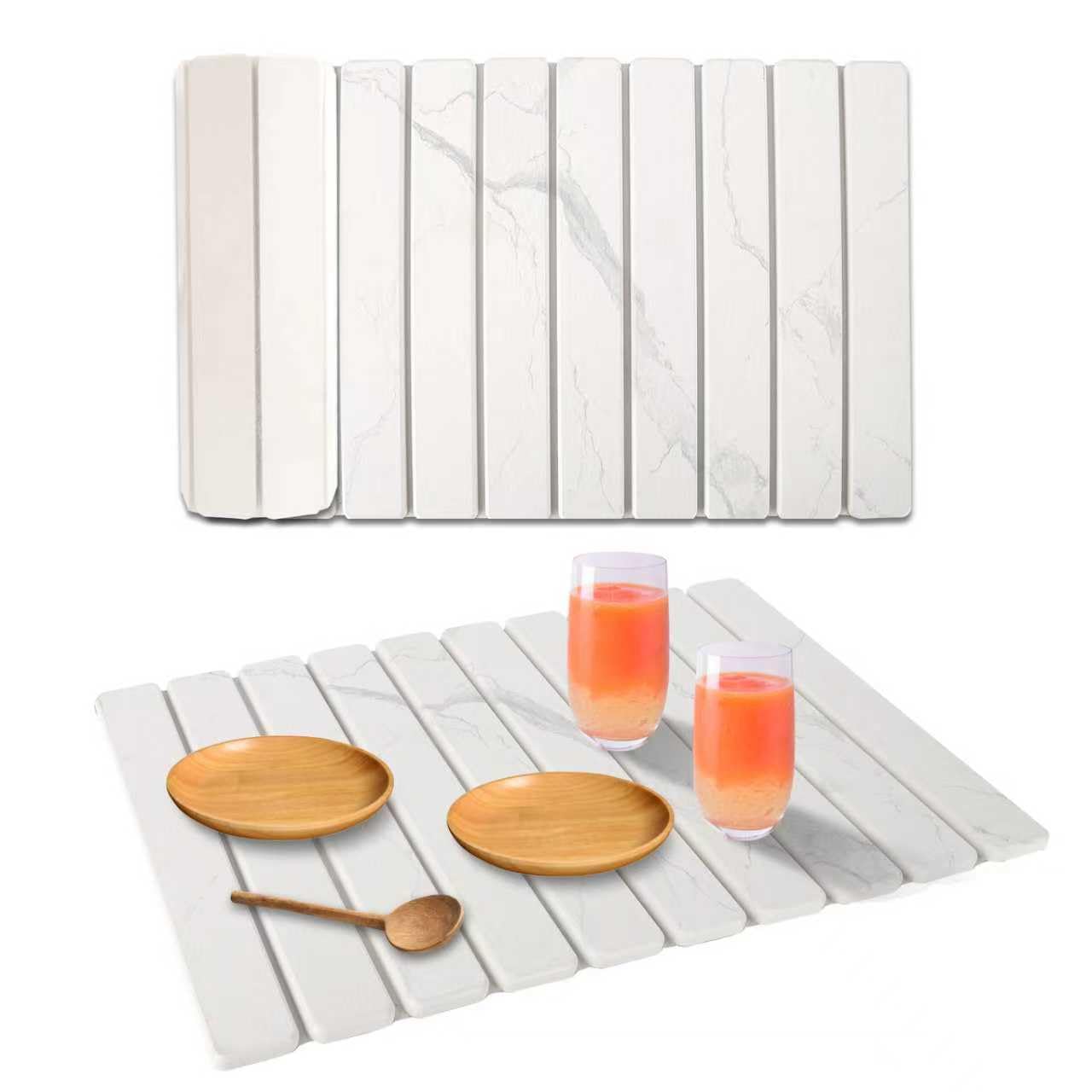 Stone Dish Drying Mat for Kitchen Counter 24 15 Dishes Drying Matt Kitchen Counter Absorbent Diatomaceous Earth Bath
