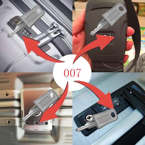 4PCS Luggage Keys 007 002 for Luggage Locks Suitcase Padlock (1SET-(002+007+Safe+006))4