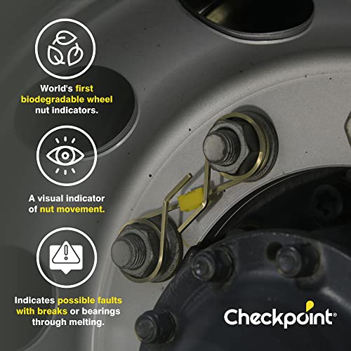 Image of Checkpoint Checklock Stainless Steel Wheel Nut Retainer - 33 mm (Bag of 10 pcs) - 285 PCD 10 Stud - Lug Nut Retainer for Fleets, Industrial Trucks, Agricultural Vehicles