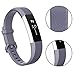 Vancle Bands Compatible with Fitbit Alta HR and Fitbit Alta, Newest Sport Wristbands with Secure Metal Buckle for Fitbit Alta HR/Fitbit Alta, Black/Gray/Rose-Gold, Small