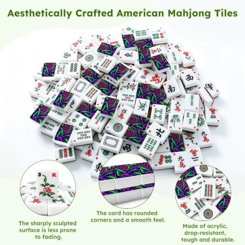 Juego de Mesa American Mahjong Set de 166 Fichas Acrílicas miniatura 6
