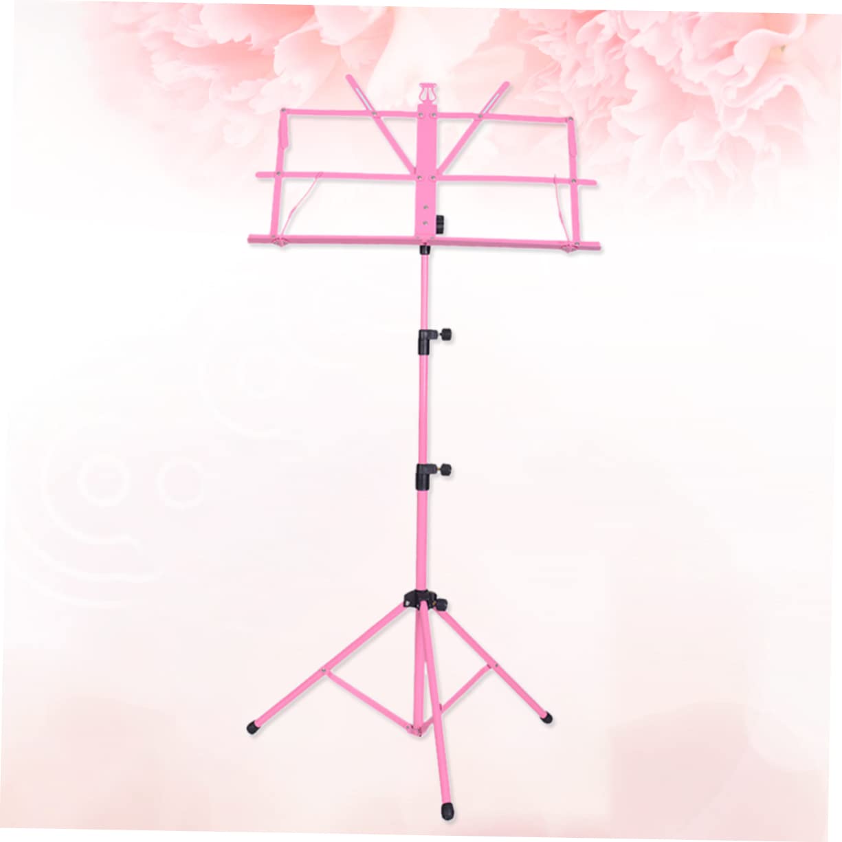 SOIMISS per Spartiti Pieghevole Metallo Regolabile e Angolazione Leggero e Portatile Rosa per Chitarra e Strumenti