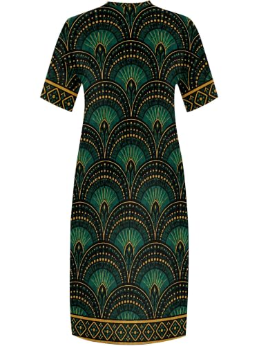 Image of PinkPatty Women's Oversize V Neck Short Sleeve Maxi Dress with Pockets