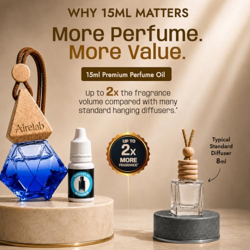 Image of Car Air Freshener | 15ml Refillable Perfume Oil with Wooden Diffuser Hanging Pod | Fragrance Inspired by Diore Sauvaj | Long Lasting Car Perfume | 60+ Days