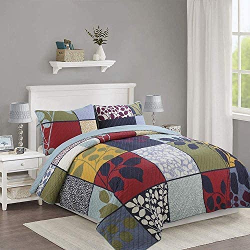Quilted Bedspreads Double Size Quilted Bedspread King Cotton Patchwork Quilts King Size Bedding Set Comforter And Pillow,Vv,king 230X250cm,Uptodate1