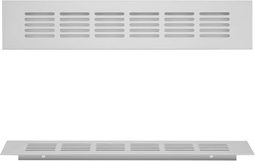 Miniatura 2 de Geesatis Cubierta de rejilla de ventilación de ventilación, 2 rejillas de ventilación Soffit de 9.843 x 1.969 in  9.8 x 2 pulgadas para gabinete,