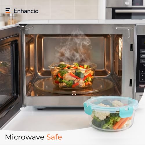 Image of Borosilicate Glass Food Containers with Lids, 430 ml Each, Set of 2 | 100% Food-Safe, Airtight & Leakproof | Microwave, Freezer & Dishwasher Safe for Lunch and Storage